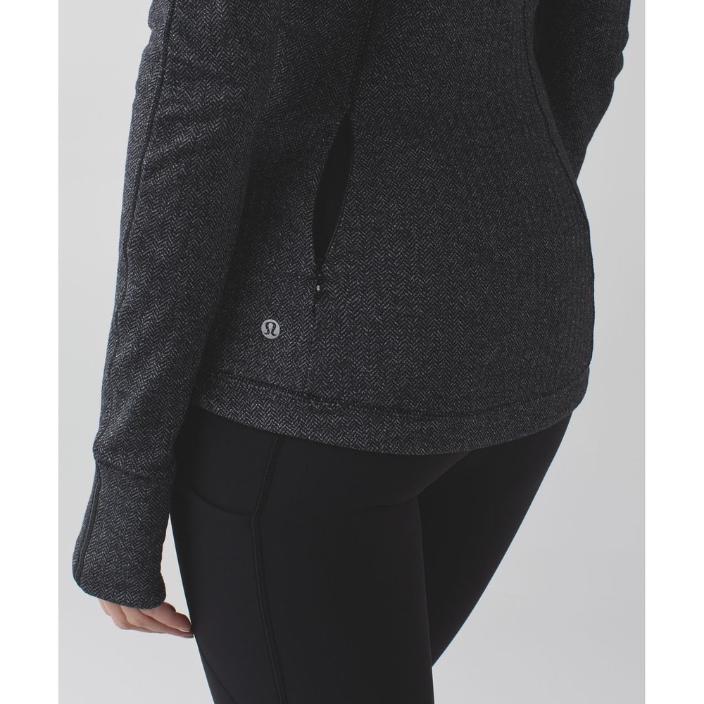 Lululemon Runderful Top Heathered Charcoal Grey Long Sleeve Running Shirt sz 6 - Picture 2 of 9